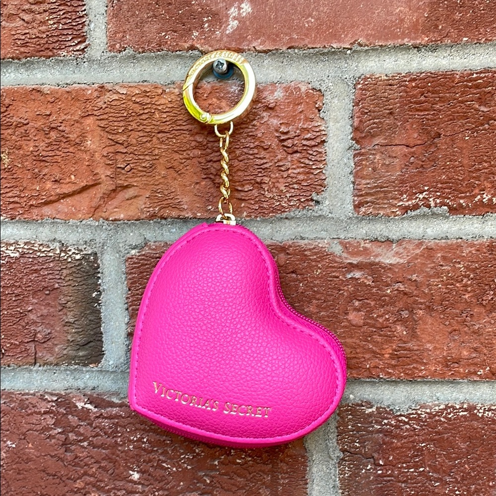 Victoria's Secret Pink Heart Key & Card Holder